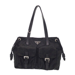 Prada Tessuto Vela Tote Shoulder Bag Black